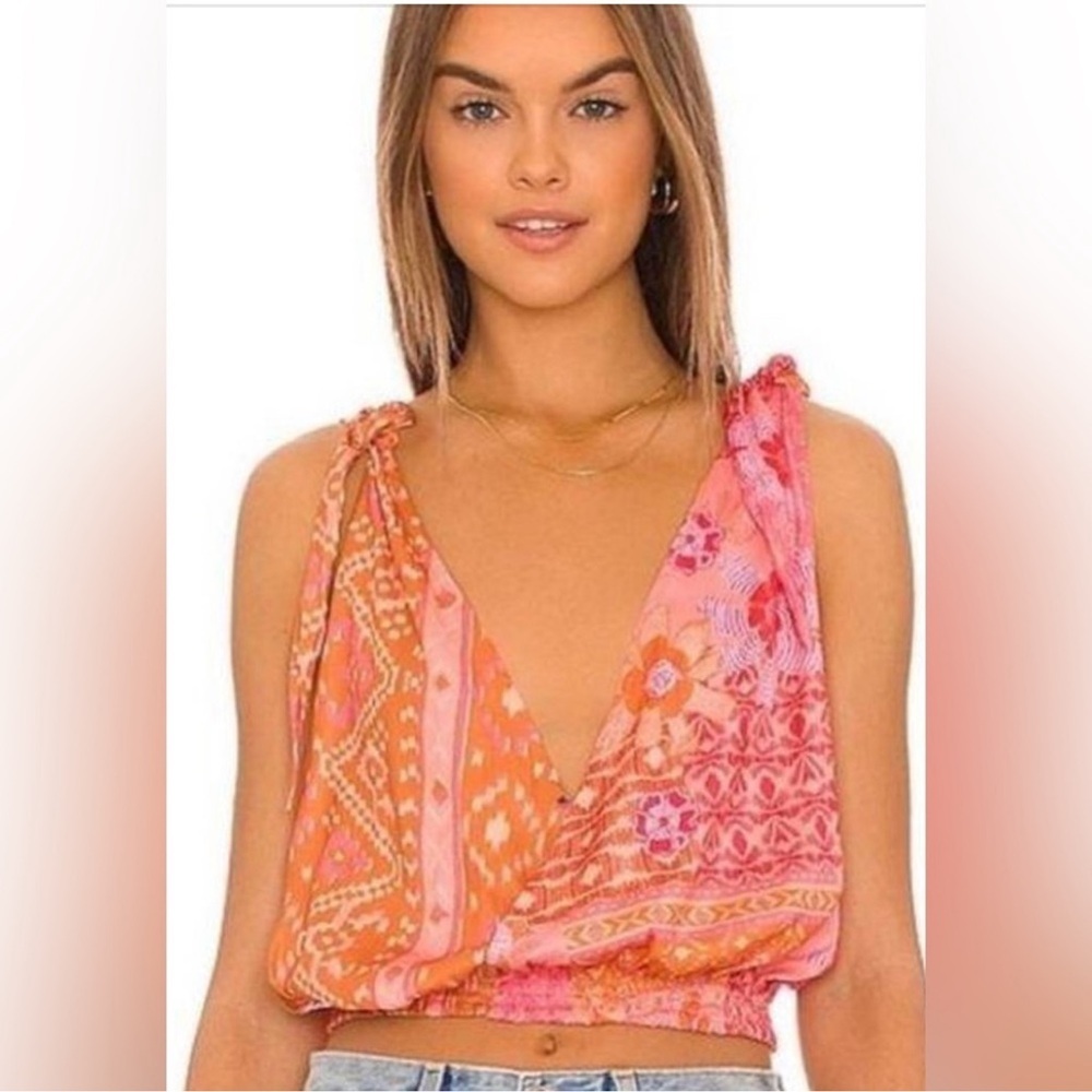 Free People NEW Tied to You Tank Size XS Color: Lemonade